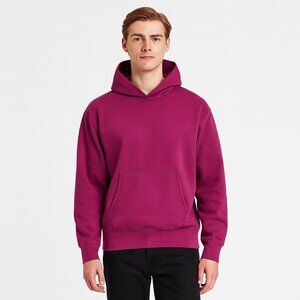 YZY Yeezy Mens Double Layer Perfect Hoodie Sweatshirt Size S Fuschia Purple Gap